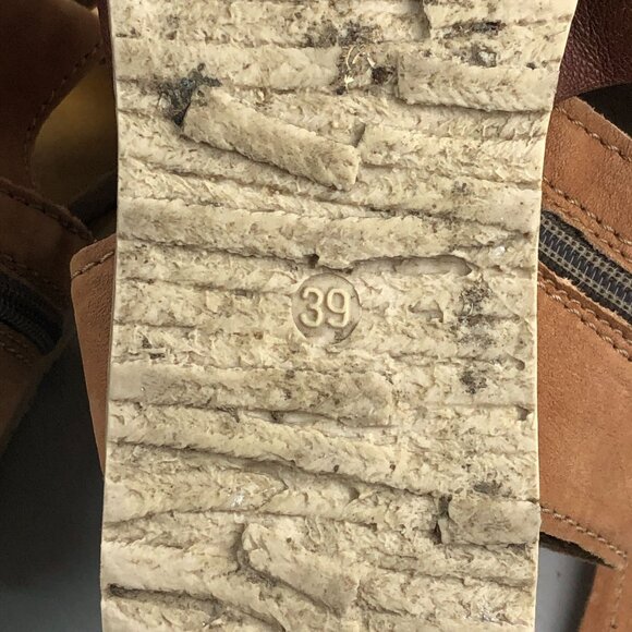 Miz Mooz Women's Size 39 (8.5-9) Tamsyn Brown Leather Open Toe Boho Sandals - Picture 13 of 13